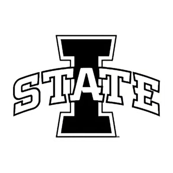 I-State Black & White Vinyl Decal (3.5"x2.5")